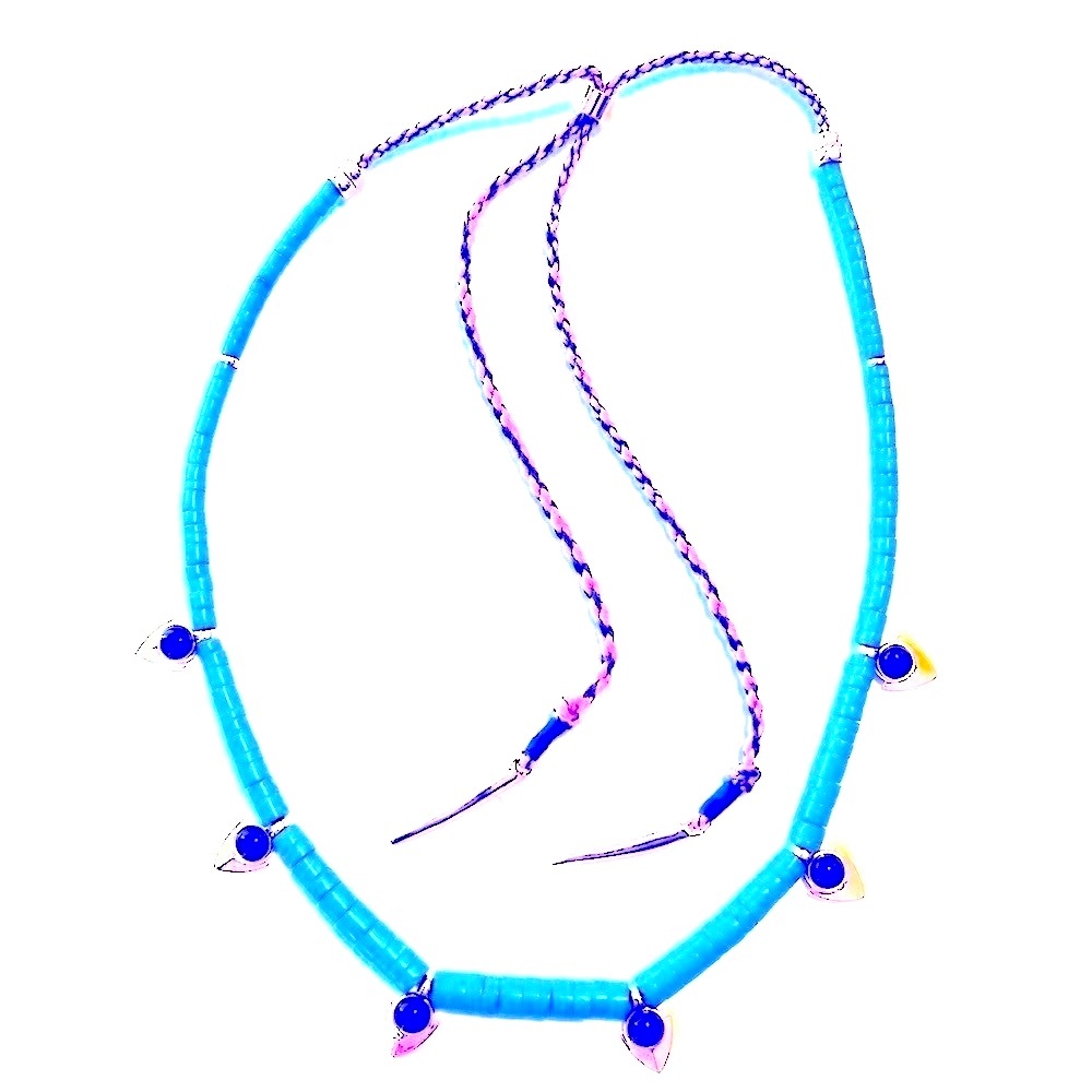 🩵NWOT🩵Lizzie Fortunato Necklace🩵Turquoise 14k Plated & Black Onyx🩵Adjustable🩵